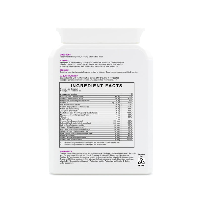 Prenatal Formula | Complete Fertility + Support Supplement for Women | 60 Vegetarian Friendly Capsules UK Made | 2 Capsules Daily (1 Month Supply) - BeesActive Australia