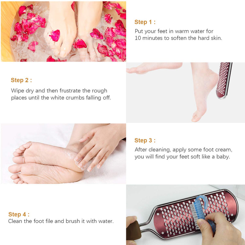 Pedicure Foot File Callus Remover - Large Foot Rasp Colossal Foot Scrubber Professional Stainless Steel Callus File for Wet and Dry Feet - BeesActive Australia