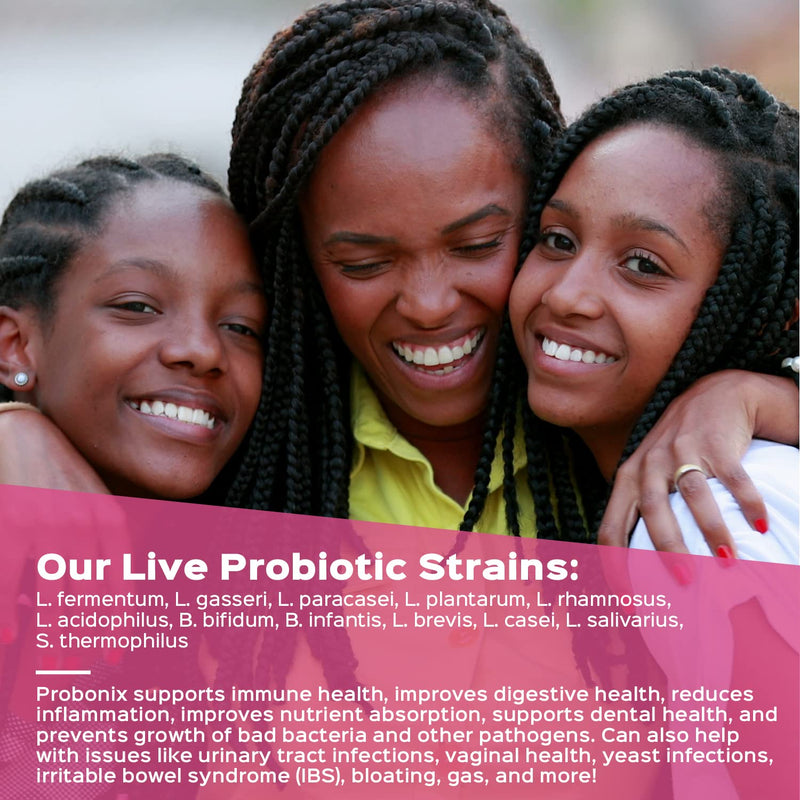 Probonix Probiotics for Women, Organic, Non-GMO Liquid Probiotic Drops,12 Live Probiotic Strains, Lactobacillus Acidophilus, Help with Gut Health, Yeast and Urinary Tract Infections - Grape - BeesActive Australia