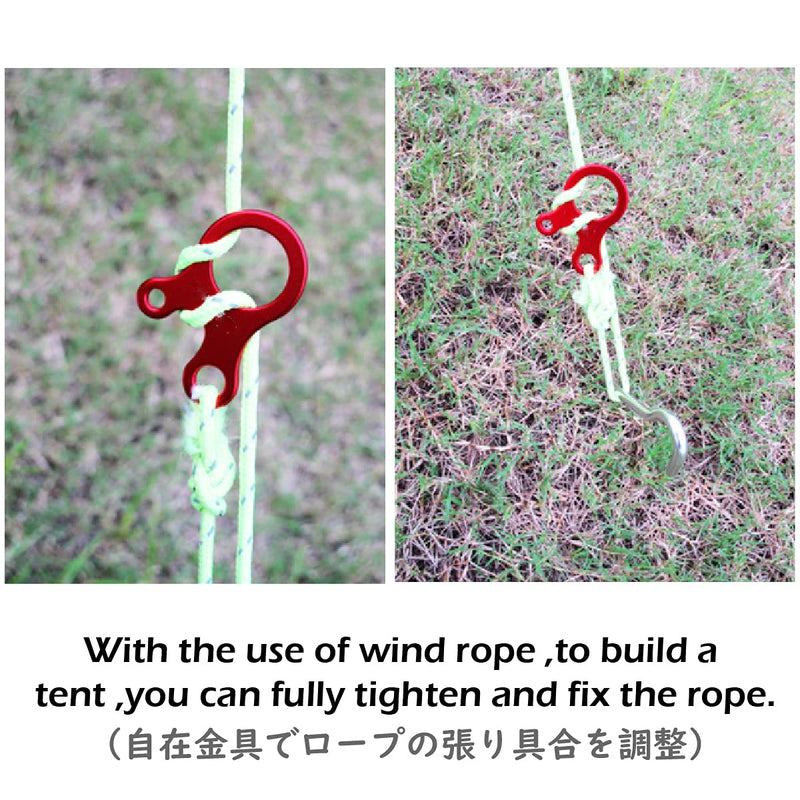 TRIWONDER Aluminum Alloy Guyline Cord Adjuster Tent Tensioners Rope Adjuster for Tent Hiking Camping Snail Shape - Blue (12 Pack) - BeesActive Australia