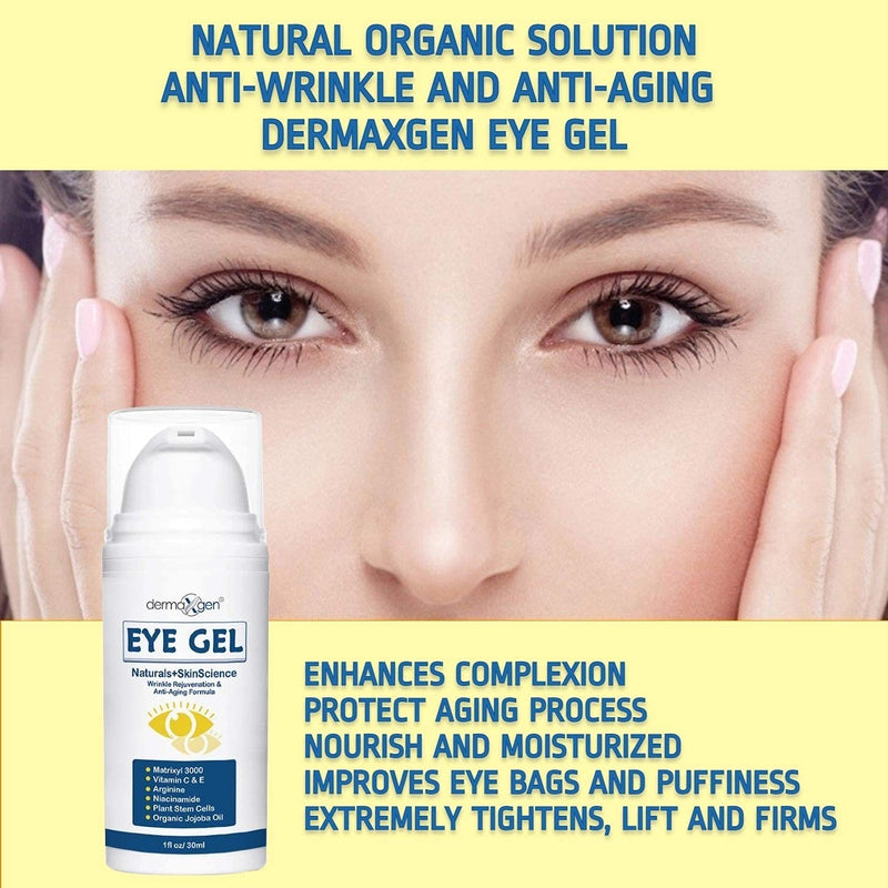 EYE GEL + PLANT STEM CELLS + MATRIXYL 3000 + ARGININE for Under and Around Eyes to Smooth Fine Lines, ELIMINATE Dark Circles, and De-Puff Bags with Peptide Complex. - BeesActive Australia