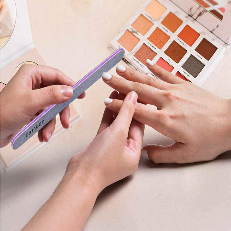 Hulless Nail Files 25 Pcs Double Sided Emery Board 100/180 Grit Nail Buffering Files for Home and Salon Use 6.9 Inch. - BeesActive Australia