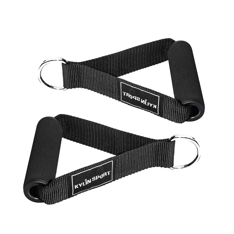 KYLIN SPORT 1 Pair of Resistance Bands Exercise Handles for Gym Heavy Duty Nylon Straps Foam Handles Replacement Fitness Equipment - BeesActive Australia