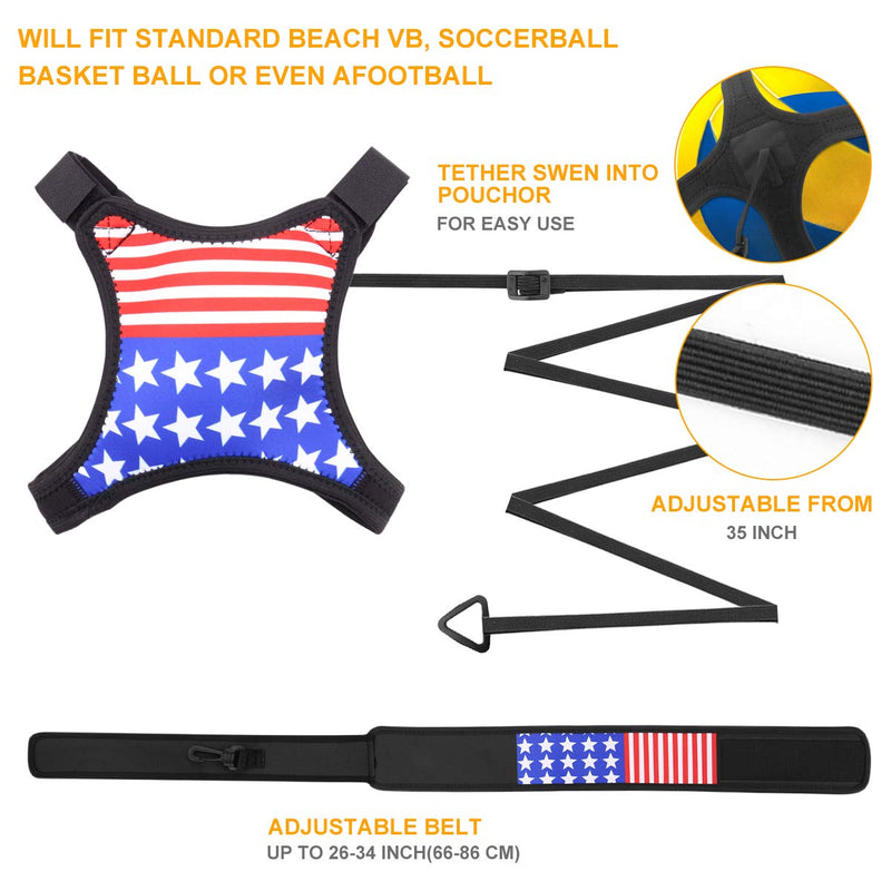 LuxSports Volleyball Training Equipment Aid Great Trainer for Solo Practice Premium Solo Trainer, Perfect for Beginners Practicing Serving STAR - BeesActive Australia