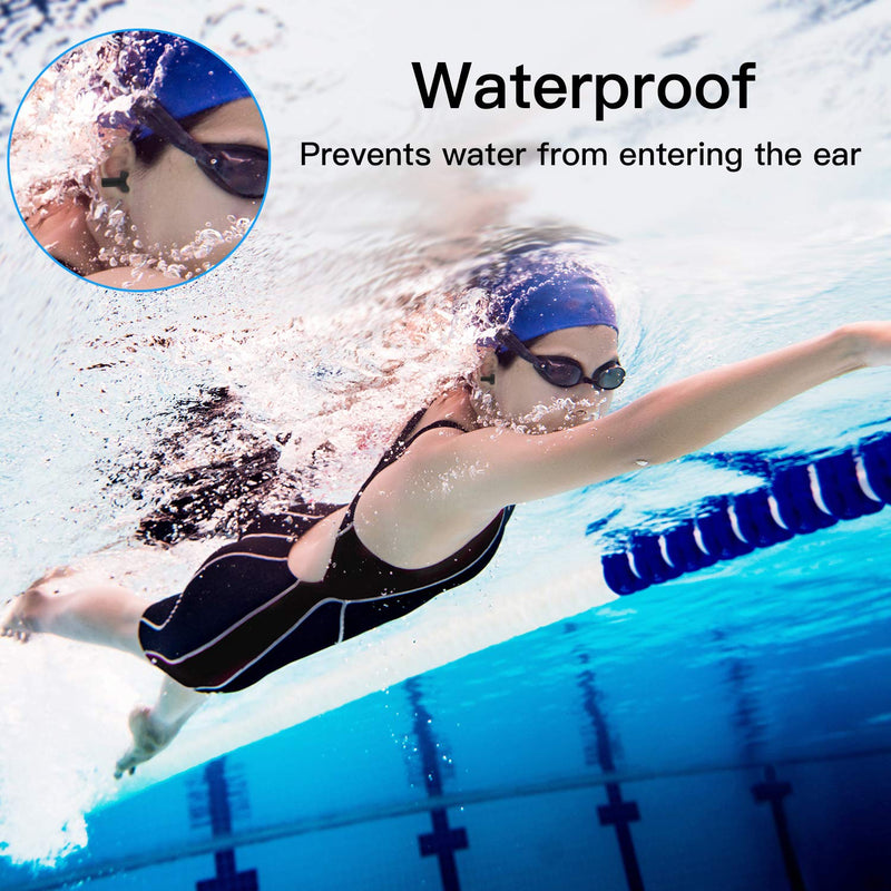 [AUSTRALIA] - Yaomiao 24 Pairs Waterproof Earplugs Silicone Swimming Earplugs Noise Cancelling Ear Plugs with Storage Box for Swimming Sleeping Snoring Plane Shooting Work Wine-bar Travel (3 x 3 x 1.7 cm, Set 1) 