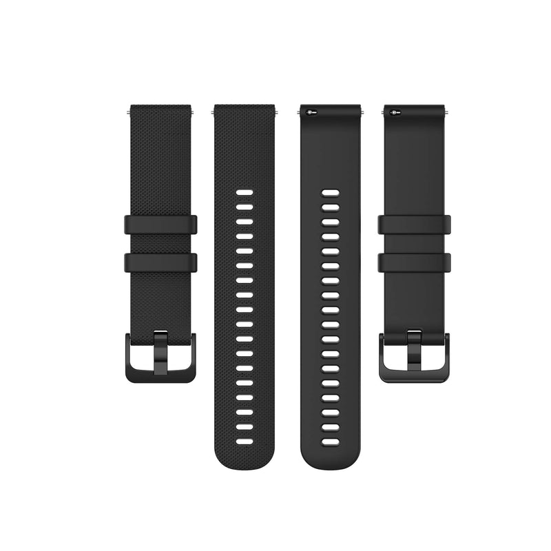 Bands Compatible with Garmin Venu Sq/Venu Sq Music Band Silicone Quick Release Straps 20MM Replacement Wristband (Black) Black - BeesActive Australia