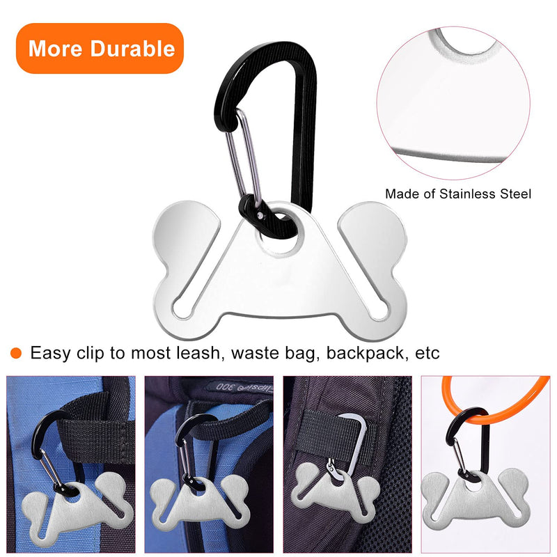 2PCS Dog Poop Bag Holder, Waste Bag Holder, Dog Poop Bag Carrier, Hand Free Holder, Metal Holder - BeesActive Australia