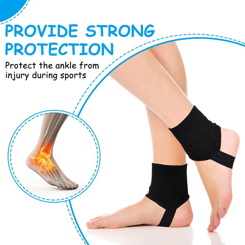 2 Pairs Black Ankle Protector Soccer Ankle Guard Pads Elastic Football Ankle Protection Ankle Soccer Support Guards Soccer Ankle Support Pads for Running Basketball Ankle Soccer Football Supplies - BeesActive Australia