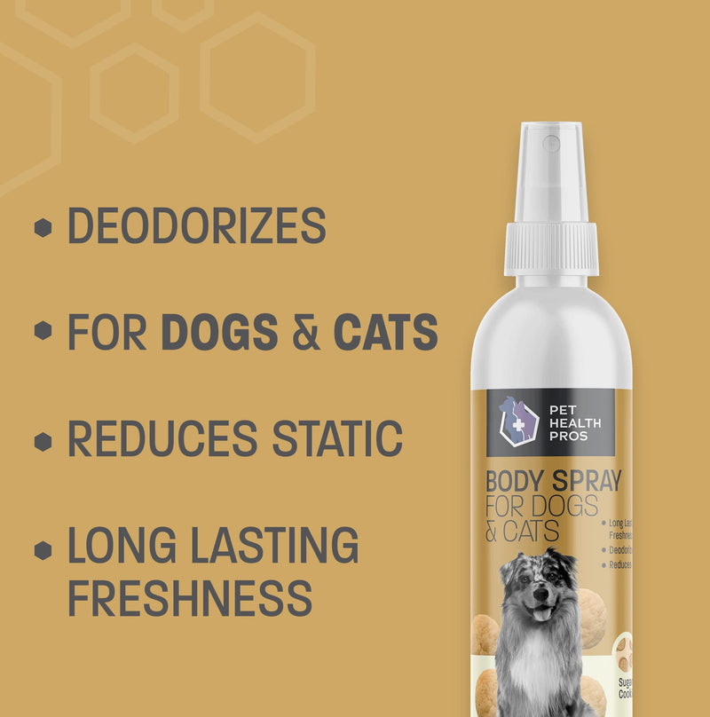 Pet Health Pros Dog Deodorizing Spray for Dogs and Cats - Dog Cologne Spray Long Lasting - Pet Cologne and Dog Spray Deodorizer Perfume - Dog Deodorizer for Smelly Dogs - 8 oz Sugar Cookie - BeesActive Australia