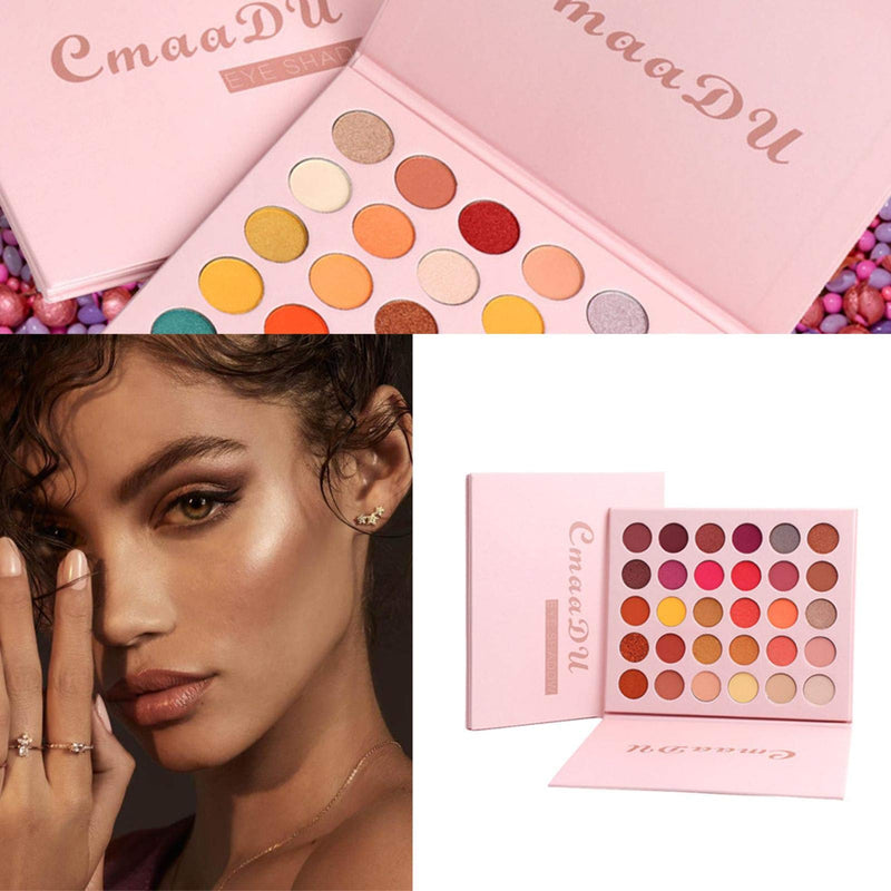 Rivetino Eyeshadow Palette, Professional 30 Color Spotlight Eye Shadow Matte Shimmer Makeup Pallet Highly Pigmented Colorful Powder Long Lasting Waterproof Eye Shadow 01 - BeesActive Australia