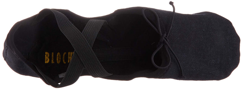 [AUSTRALIA] - Bloch Dance Women's Zenith Split Sole Stretch Canvas Ballet Shoe/Slipper 2.5 Wide Black 