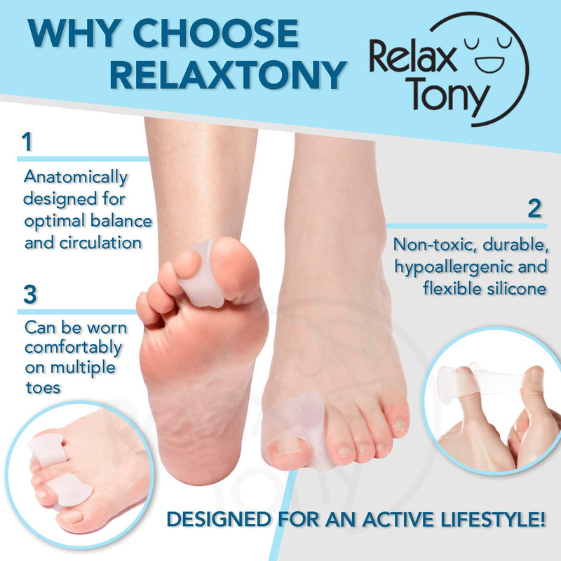 Relax Tony Toe Separators, 8 pieces - BeesActive Australia