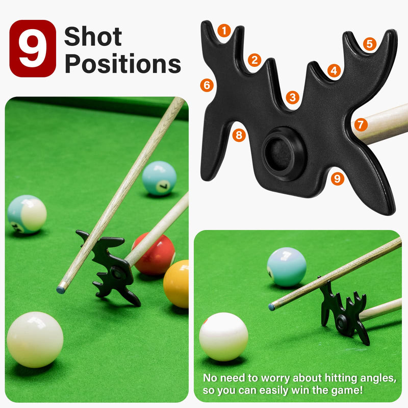 Adhafera Pool Bridge Head, Plastic Slip-On Bridge Head for Pool Stick, Portable Billiard Accessories with 9 Hitting Position - BeesActive Australia