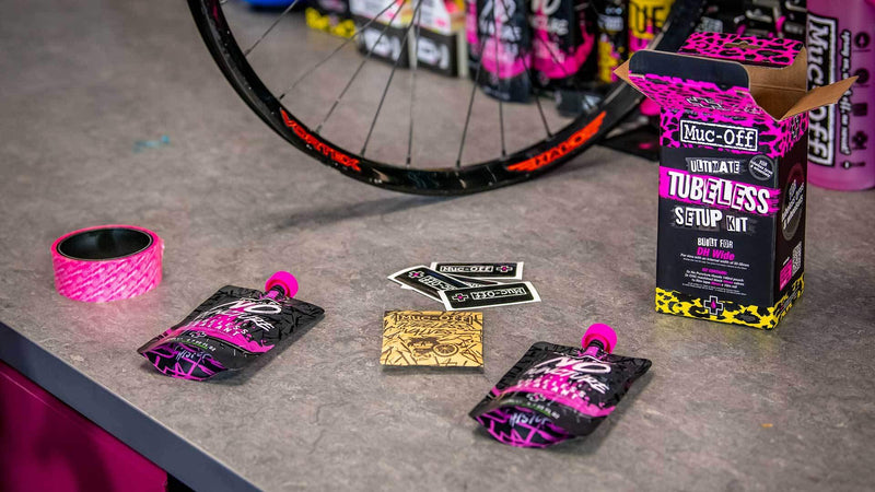 Muc Off Ultimate Tubeless Setup Kit for Tubeless Ready Bikes, DH Wide - Includes Rim Tape, Seal Patches, Tubeless Valves and Tyre Sealant, DH/Plus - BeesActive Australia
