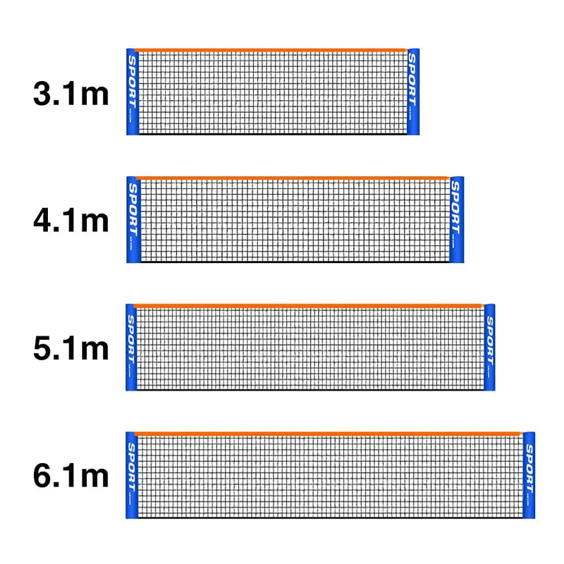 Portable Badminton Net for Tennis, Soccer Tennis, Pickleball, Kids Volleyball - Easy Setup Polyester Sports Net(Size:4.1m, Only Tennis Net) 4.1m - BeesActive Australia