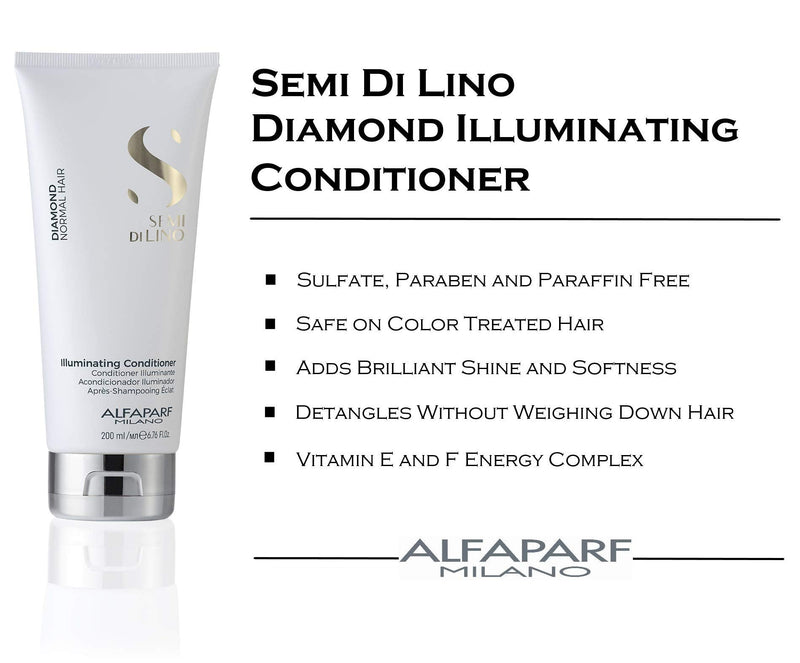 Alfaparf Milano Semi di Lino Diamond Illuminating Conditioner, 200 ml, 8022297064956 - BeesActive Australia