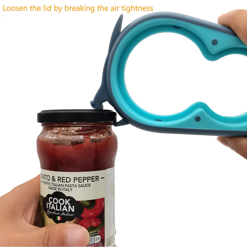 Otstar Jar Opener Bottle Opener Can Opener and Corkscrew Opener in One, Deal for Weak Hands Arthritis Elderly and Children - BeesActive Australia