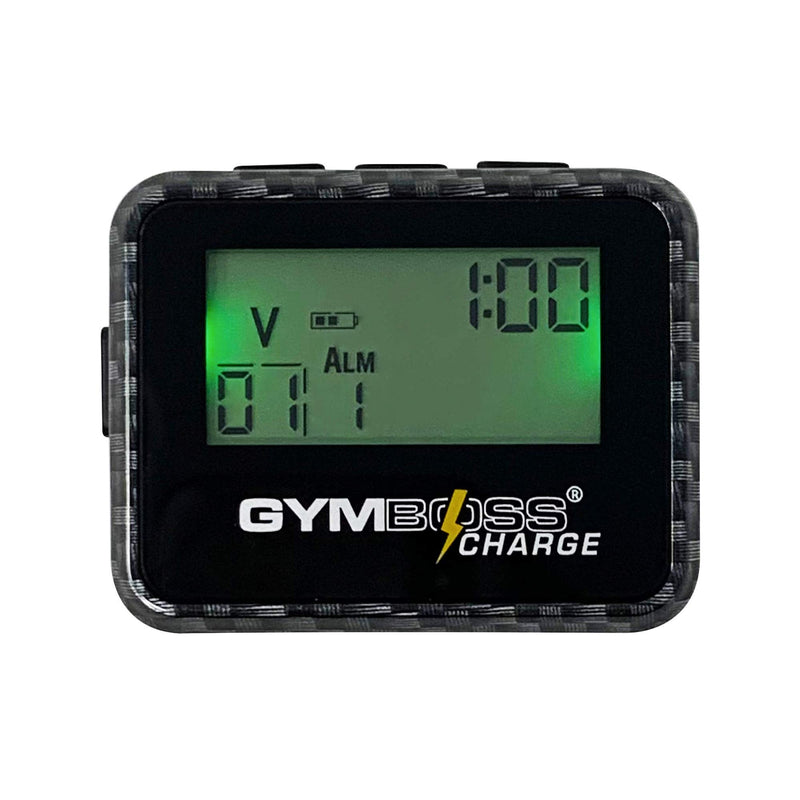 Gymboss Charge Interval Timer and Stopwatch & Watchstrap - Bundle Carbon Black - BeesActive Australia
