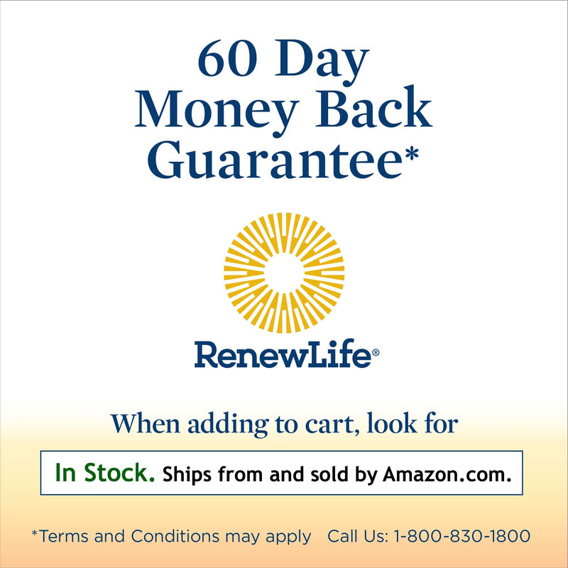 Renew Life Adult Probiotics 50 Billion CFU Guaranteed, 12 Strains, For Men & Women, Shelf Stable, Gluten Dairy & Soy Free, 30 Capsules, Ultimate Flora Extra Care- 60 Day Money Back Guarantee 30 Count (Pack of 1) - BeesActive Australia