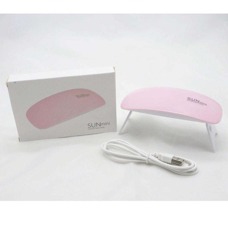 Mini UV LED Nail Lamp Portable Nail Dryer for Gel Nail and Curing Nail with 2 Timers(45S/60S) and USB Charging(Pink) - BeesActive Australia