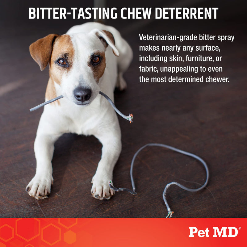 Pet MD No Chew Spray for Dogs & Cats - Multi-Surface Bitter Spray to Stop Biting & Chewing - Dog Deterrent Spray for Carpet, Furniture, Plants, & Skin - Anti Licking Cat Training Spray - 8 oz - BeesActive Australia