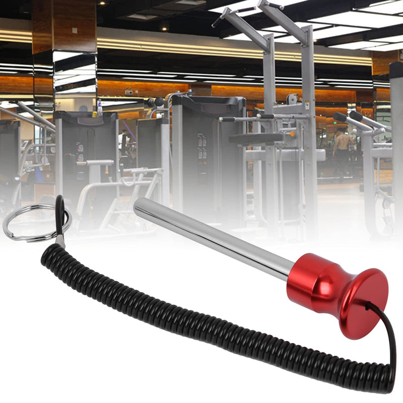 Keenso Weight Stack Pin, Pin Stack Training Strength Training Equipment Magnetic Weight Stack Pin with Pull Rope Strength Training Equipment Red - BeesActive Australia