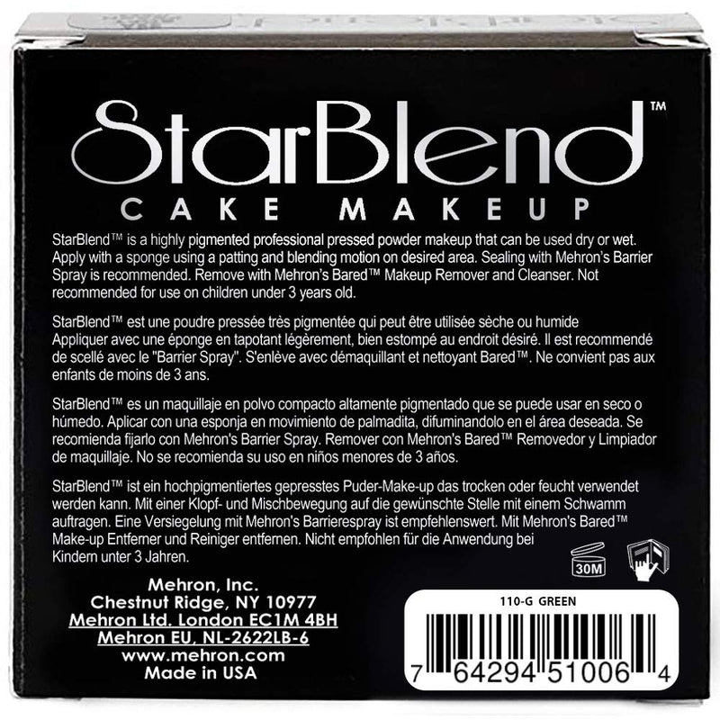 Mehron Makeup StarBlend Cake (2 oz) (Green) Green - BeesActive Australia