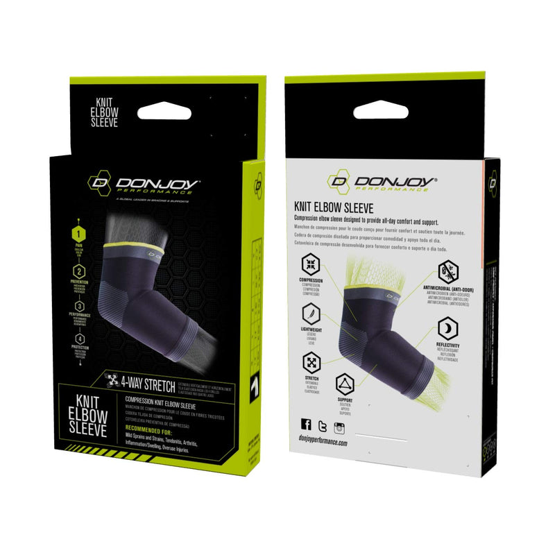 DonJoy Performance Knit Elbow Compression Sleeve for Mild Elbow Support Ideal for Elbow Strains, Sprains, Tendonitis - Medium - BeesActive Australia