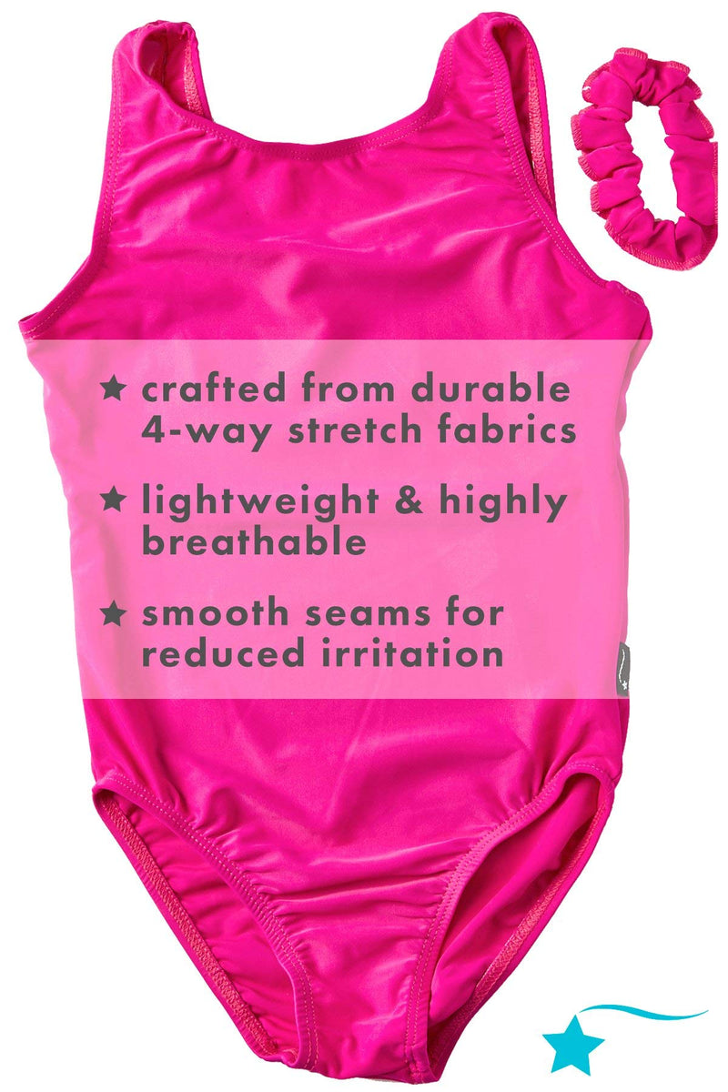 [AUSTRALIA] - Destira Girl's Heart Eyes Gymnastics Leotard Black Child Large (10-12) 