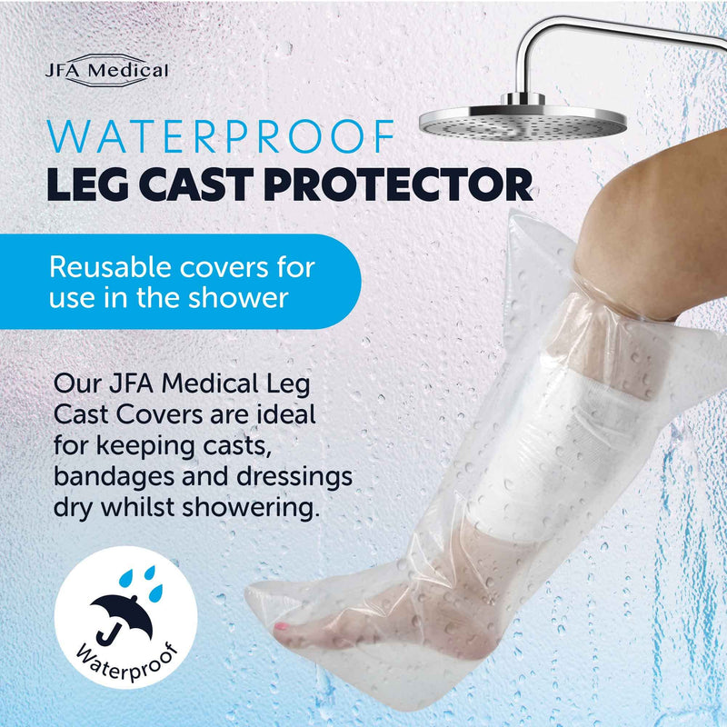 Box of 3 JFA Medical Reusable Waterproof Shower Leg Cast Cover Protectors, Half Leg - BeesActive Australia