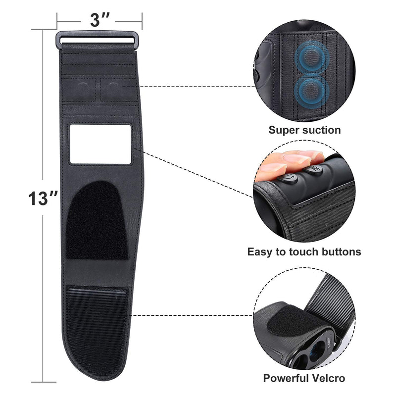 Genew Range Finder Magnetic Holder Strap Case Adjustable Magnetic Rangefinder Strap for Easily Stick Golf Rangefinder On Golf Cart Railing Bar or Frame (Rangefinder NOT Included) Black - BeesActive Australia