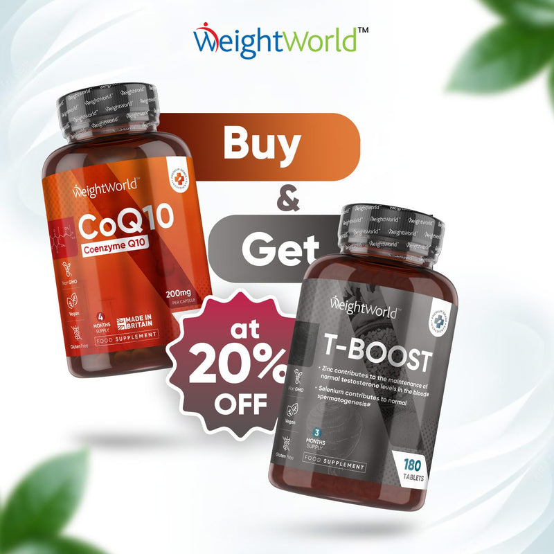 CoQ10 Supplement 200mg - 120 Vegan Coenzyme Q10 High Strength Capsules (4 Months Supply) - Naturally Fermented & Lab Tested Ubiquinone Q10 Coenzyme - High Absorption Co Q10 Supplements by WeightWorld - BeesActive Australia