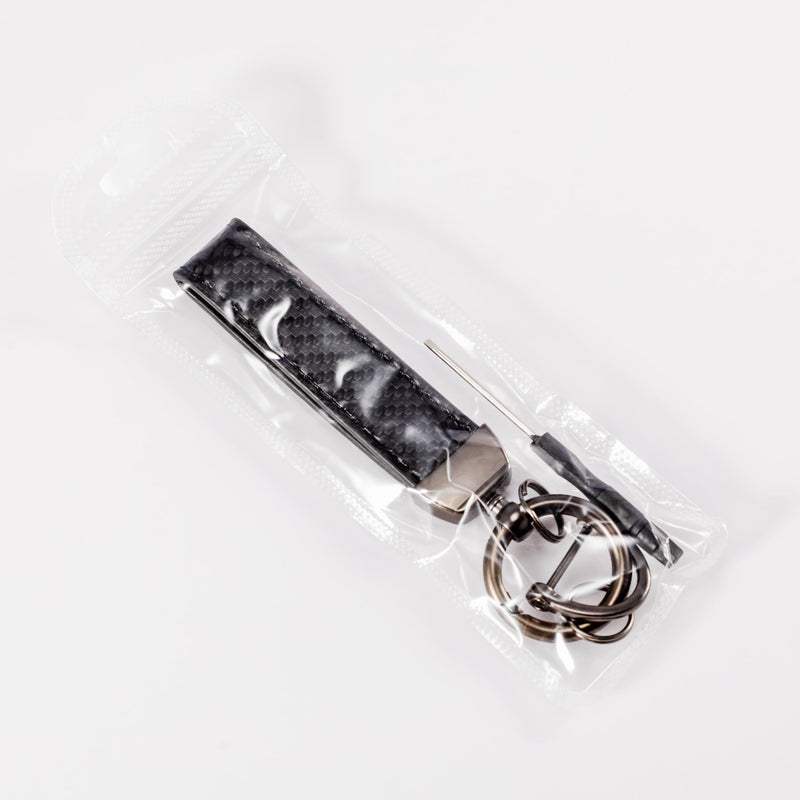 MING DI Genuine Leather Car Keychain,Leather Key Chain Holder, 360 Degree Rotatable, with Anti-Lost D-Ring Black Stripe - BeesActive Australia