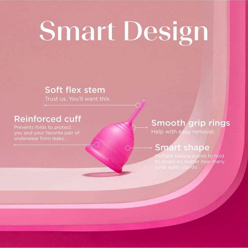 Saalt Teen Menstrual Cup - Best Sensitive Reusable Cup - Wear for 12 Hours - Tampon and Pad Alternative (Wild Rose) Wild Rose - BeesActive Australia
