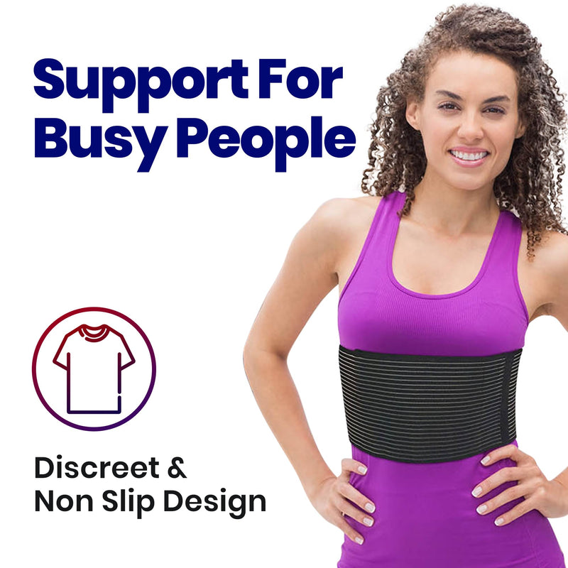 Chest Binder Rib Brace – Rib Belt to Reduce Rib Cage Pain. Chest Compression Support for Rib Muscle Injuries, Bruised Ribs or Rib Flare. Breathable Chest Wrap Breast Binder for Women or Men (S/Med) S/M (Pack of 1) - BeesActive Australia