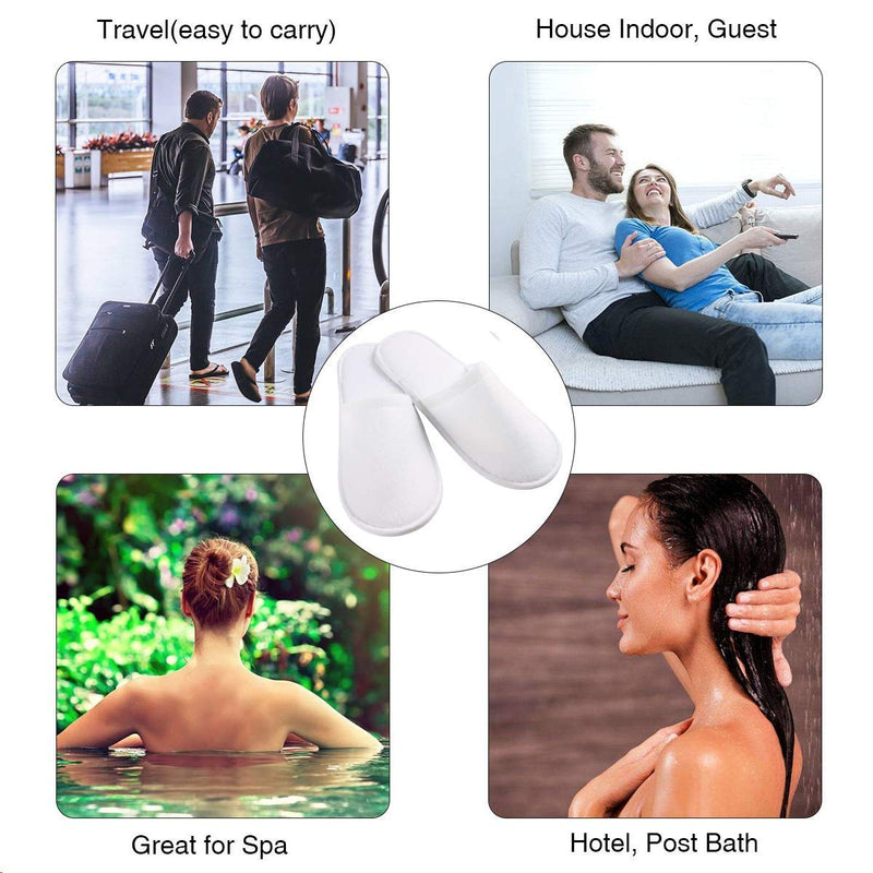 5 Pairs Disposable Slippers for Women, Disposable Spa Slippers for Guests - BeesActive Australia