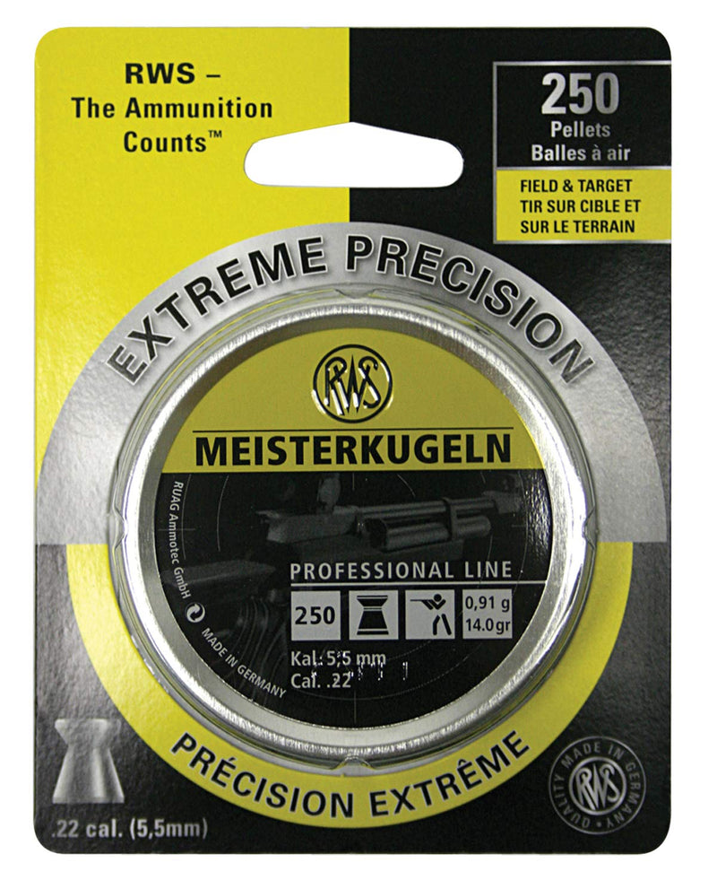 RWS Meisterkugeln Professional Line Precision Air Rifle Pellet Gun Pellets 250 .22 Caliber - BeesActive Australia