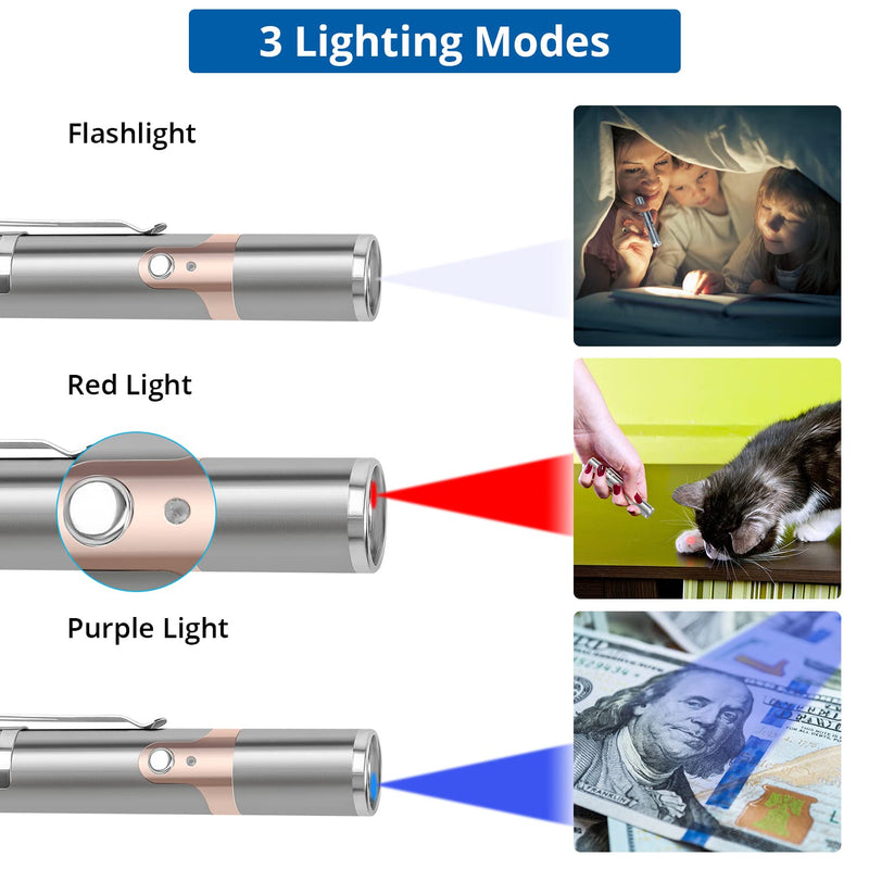 Cat Toys, USB Rechargeable Cat Light, Interactive Kitten Toy for Indoor Cat, Red Light Cat Flashlight Cat Wand Light, Pet Chase Toy for Fun Playing Training Exercise Indoors（2 Pieces） - BeesActive Australia