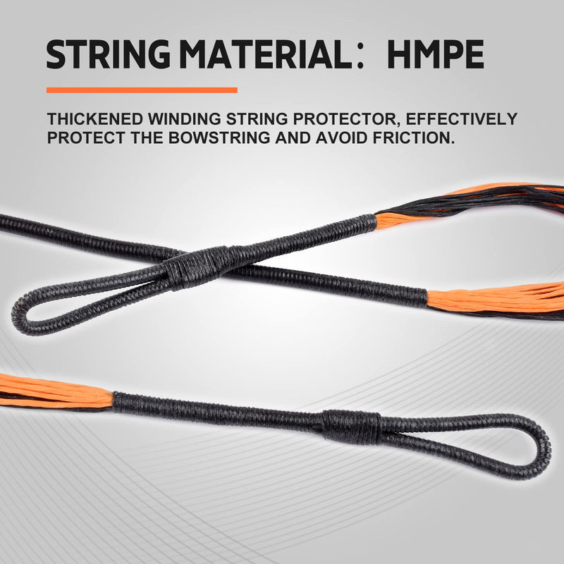 19.3" Cobra Adder R9 Crossbow String Replacement Strings,20 Strands HMPE 1600D Orange - BeesActive Australia