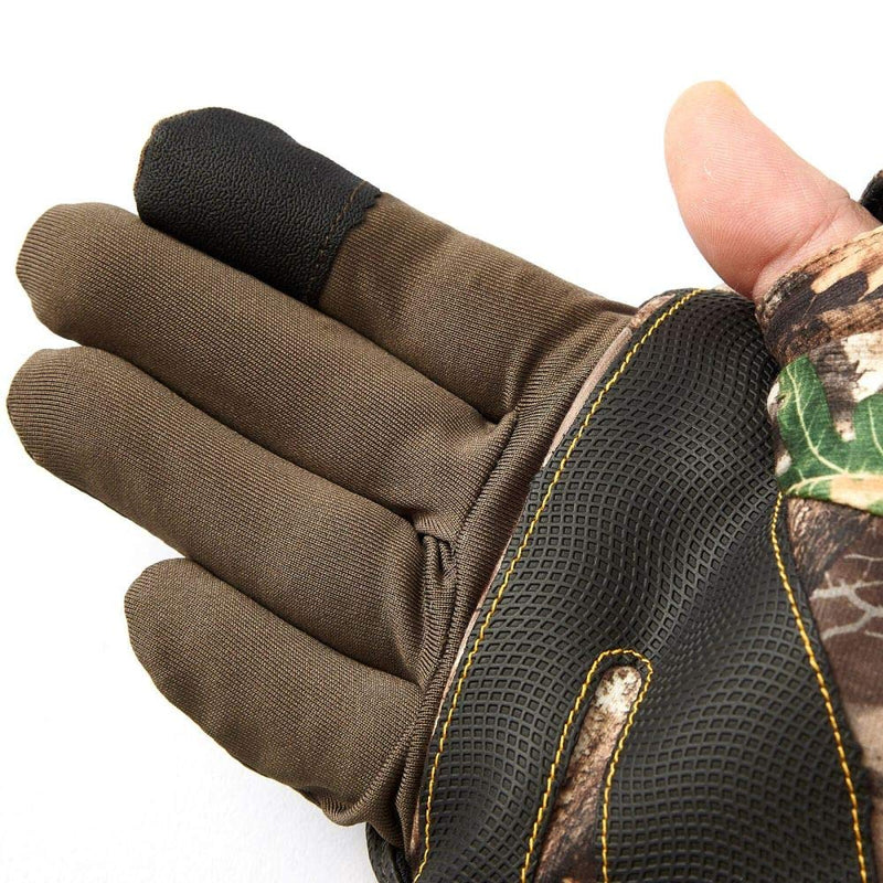 Hot Shot Men’s Camo Huntsman Pop-Top Mittens – Outdoor Hunting Camouflage Realtree Edge Medium - BeesActive Australia