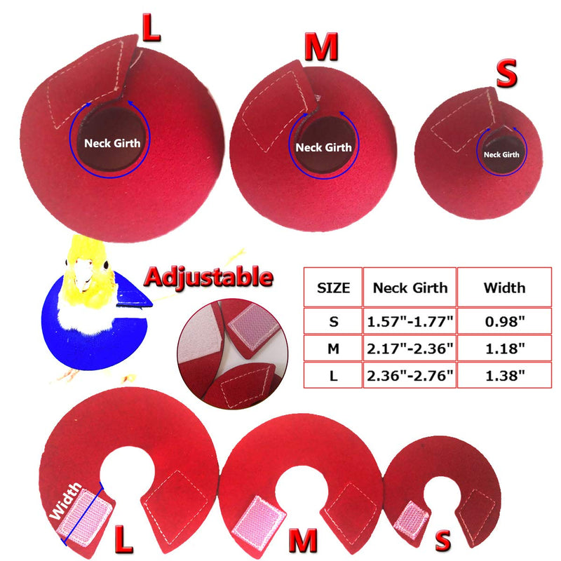 4Pack Pet Parrot Anti-bite Elizabethan Collars, Anti-Grab Feather Plucking Wound Healing Safety Collar, Protective Recovery Cones for Budgerigar Lovebird Agapornis Fischer Cockatiel Cockatoo M - Suitable for Lovebird - BeesActive Australia