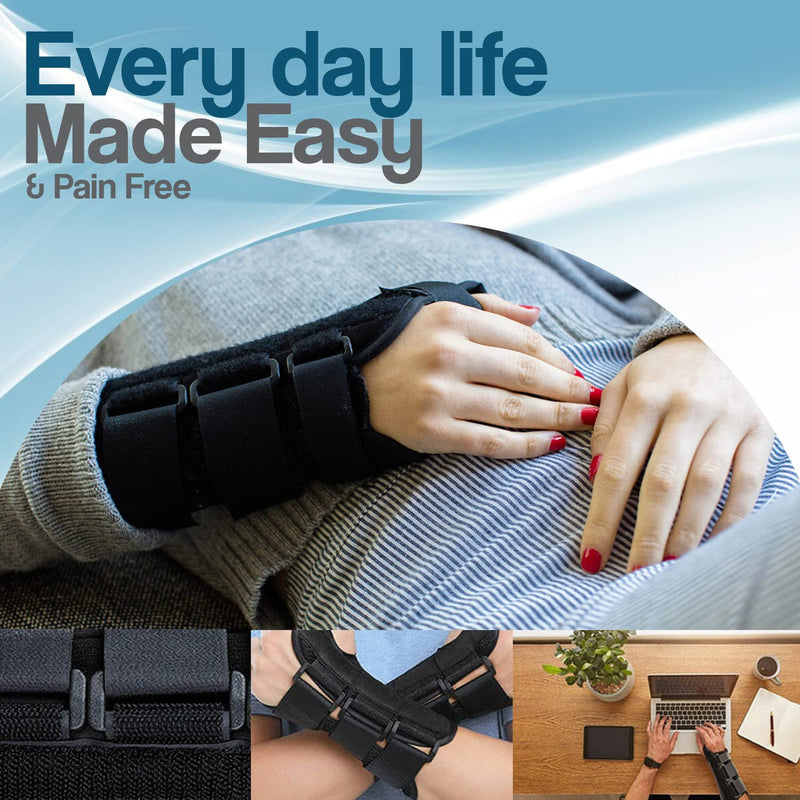 Hotcakes Wrist Hand Support Brace Splint - Adjustable Compression, Pain Relief, and Stability - Ideal for Carpal Tunnel, Arthritis, and Sports Injuries - Universal Fit for Men and Women (Pair, 2 PCS) Pair - BeesActive Australia