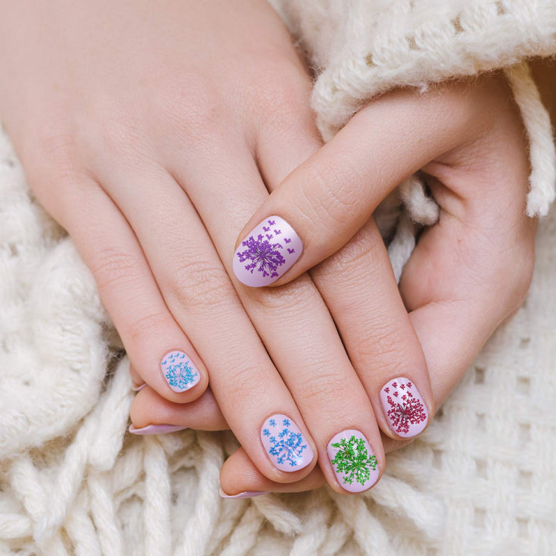 Nail Dried Flower 132 Pieces Dried Flower Nail Art 3D Nail Applique Nail Art Accessory for Nail Decor (Starry Daisy and Five Flower) - BeesActive Australia