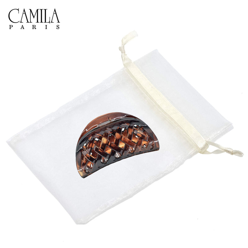 Camila Paris CP1807 French Hair Clip for Women Thick Hair for Long Curly Wavy Hair, Girls Hair Claw Clips Jaw, Durable Styling Big Claw Clip for Thick Hair, Strong Hold No Slip Grip, Made in France 3.5 Inch (Pack of 1) Tortoise Shell - BeesActive Australia
