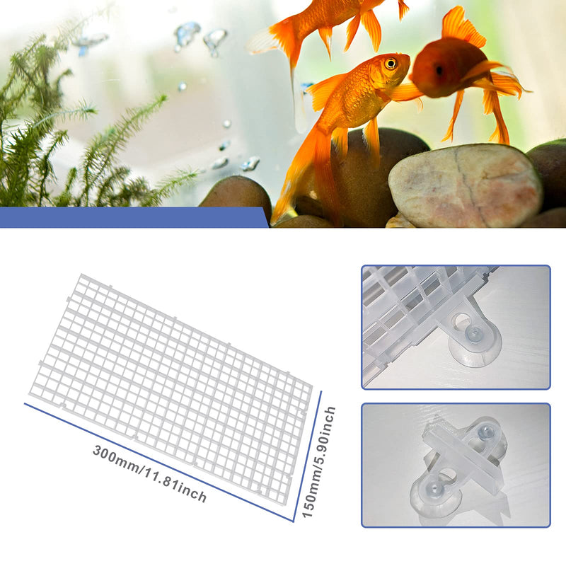 Create idea 10pcs Aquarium Divider Isolation Board Partition Pane Separator Tansparent Mixed Breeding to Keep Different Fish from The Fight 20pcs Sucker Clips Transparent - BeesActive Australia