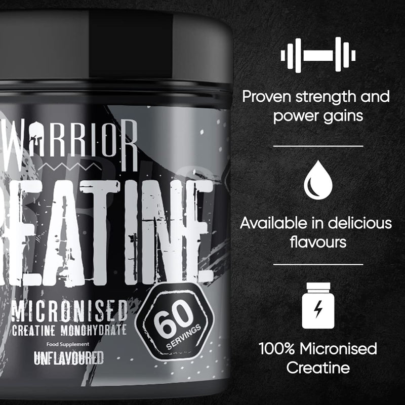 Warrior Supplements Essentials Creatine Powder, 300 g Unflavoured - BeesActive Australia