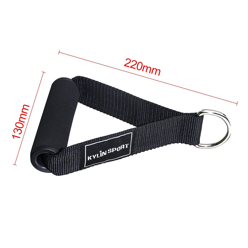 KYLIN SPORT 1 Pair of Resistance Bands Exercise Handles for Gym Heavy Duty Nylon Straps Foam Handles Replacement Fitness Equipment - BeesActive Australia