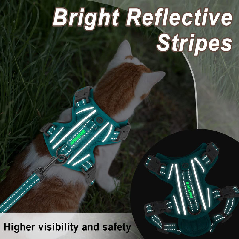 Cat Harness and Leash Set for Walking Escape Proof for Small Large cat Kitten Harness with ID tag Pocket X-Small Blue - BeesActive Australia