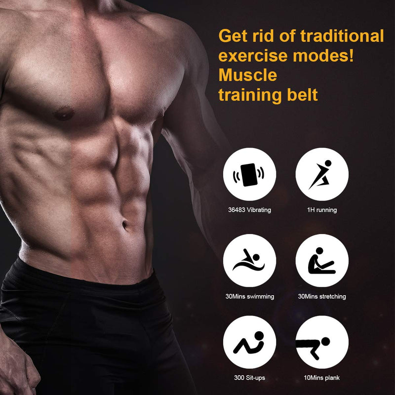 ABS Stimulator Muscle Toning Training Belt, Muscle Toner Waist Trimmer Equipment for Men Women, Abs Fitness Belt Workout Rechargeable Abs Muscle Training Gear - BeesActive Australia
