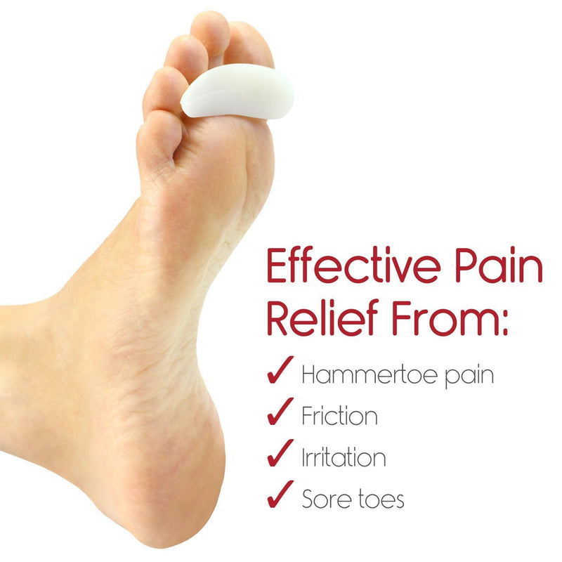 PEDIMEND™ Silicone Gel Hammer Toe Straightener - Toe Separators for Overlapping Toes - Stretches & Aligns Toes - Perfect for Hammer Toes/Crooked Toes/Claw Toe - Unisex - Foot Care (White - 5PAIR) White - 5pair - BeesActive Australia